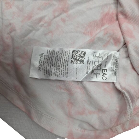 Guess Logo Tie-Dye T-Shirt Pink/White Oversized Cotton Top Men Size S - Picture 6 of 9